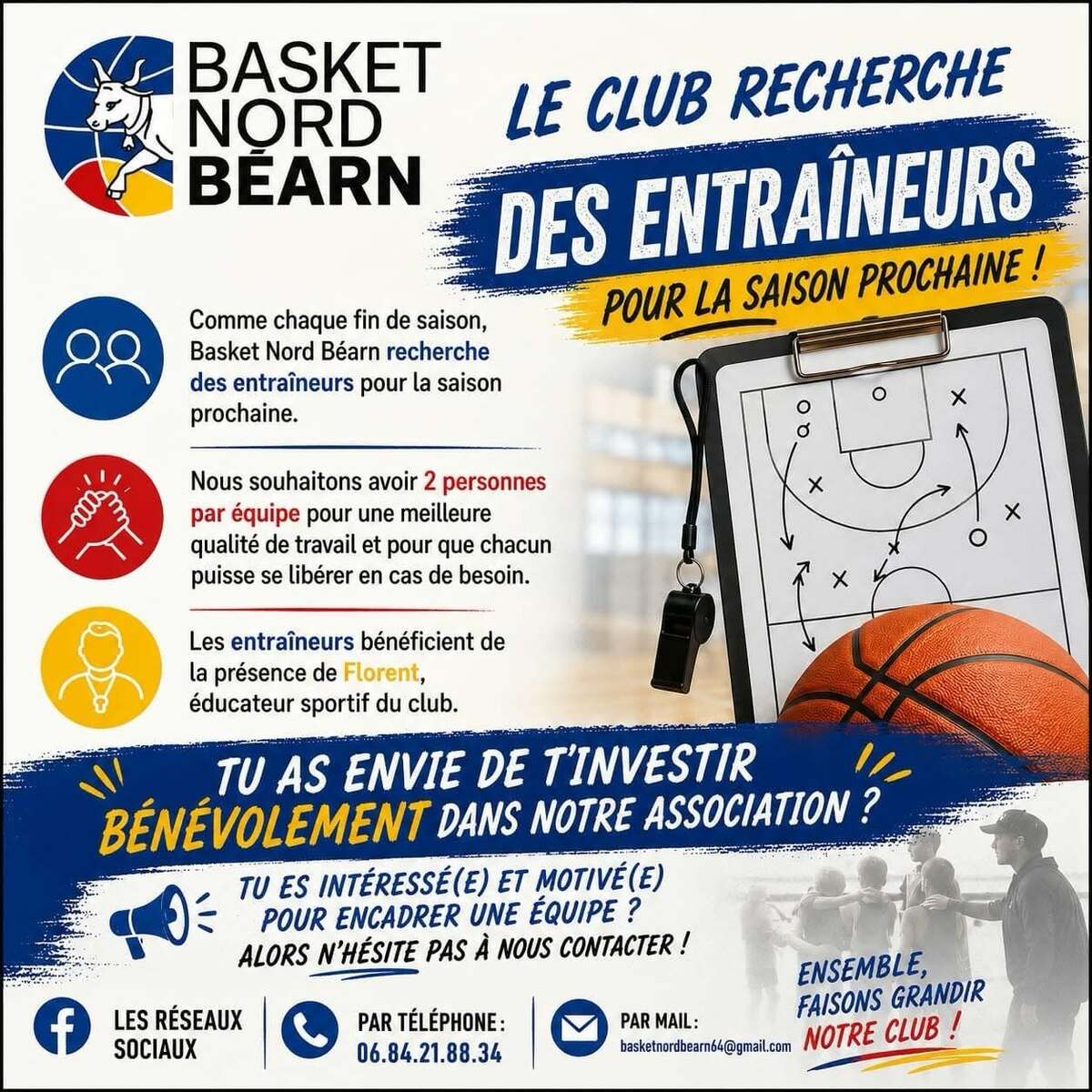 Recherche entraîneurs saison 2026-2027