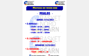 Rencontres du week-end → 11 & 12 Décembre