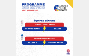 Programme du week-end du 15 &amp; 16 mars