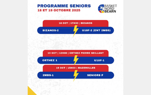 Programme des 18 et 19 Octobre