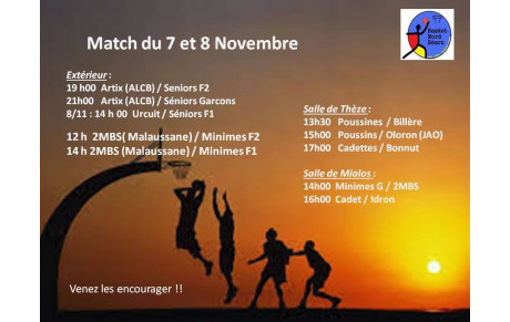 Match du 7 et 8 Novembre