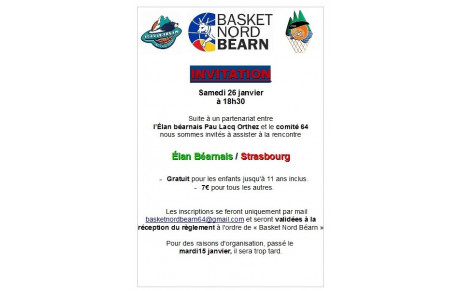 Match Elan Béarnais / Strasbourg 