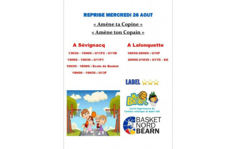 Reprise des entraînements 