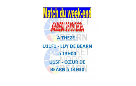 Match du week end du 26/09/20