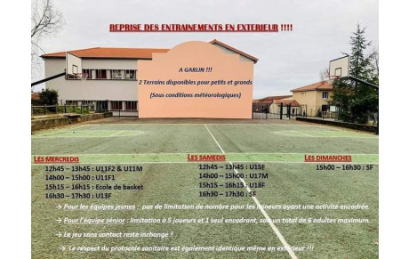 Reprise des entraînements en extérieur