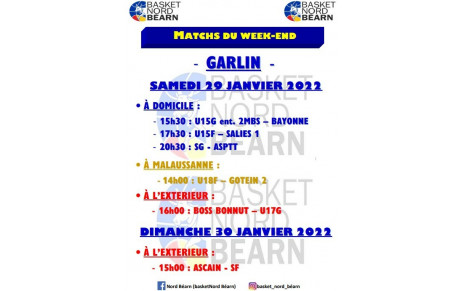 Rencontres du week-end 29-01