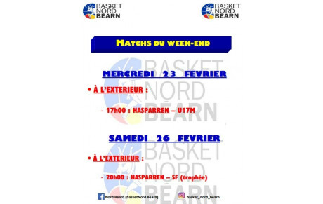 Programme rencontres 23/02 &amp; 26/02