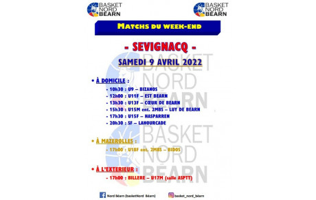 Rencontres du 9 Avril 2022