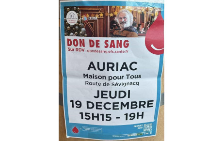 Don du sang sur notre territoire 