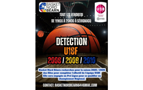 Détection U18 filles 2025/ 2016