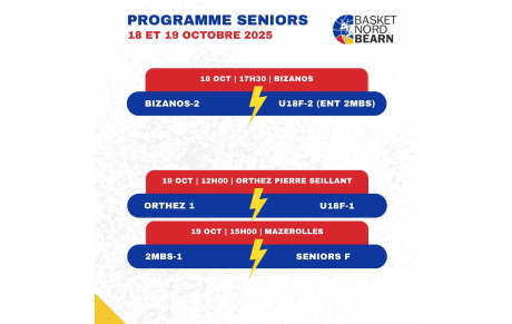 Programme des 18 et 19 Octobre