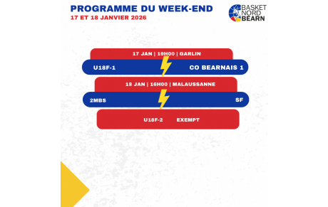 Programme du 17 et 18 Janvier