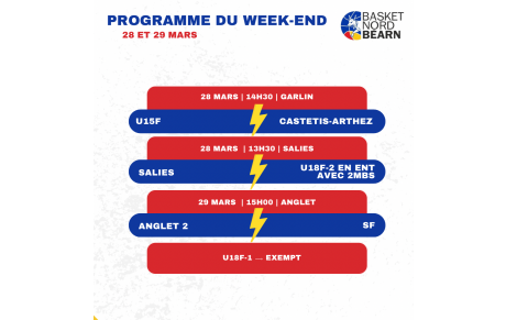 Programme du 28 et 29 Mars