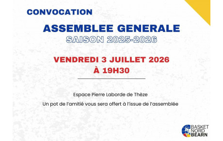 Assemblée Générale  Saison 2025 - 2026