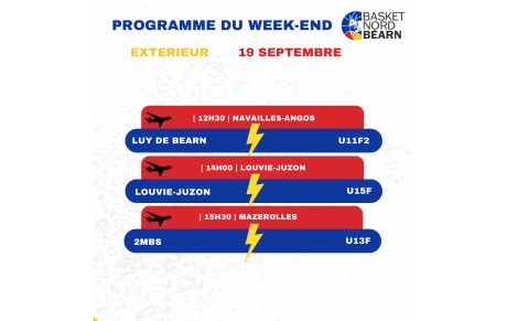 Programme des 19 et 20 septembre