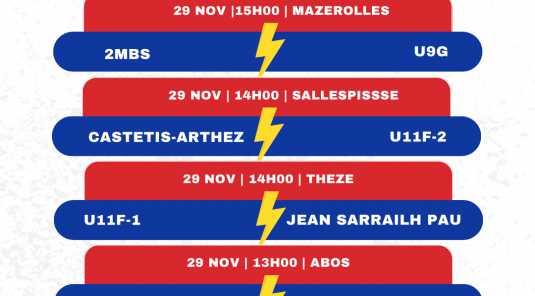 Programme du week-end des 29 et 30 Novembre